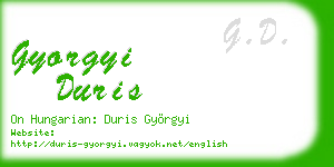 gyorgyi duris business card